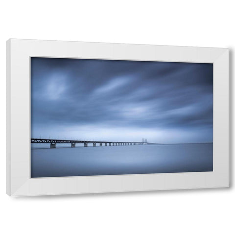The Bridge White Modern Wood Framed Art Print by Christensen, Andreas