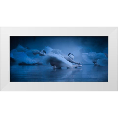 Dont Shoot White Modern Wood Framed Art Print by Van Den, Peet