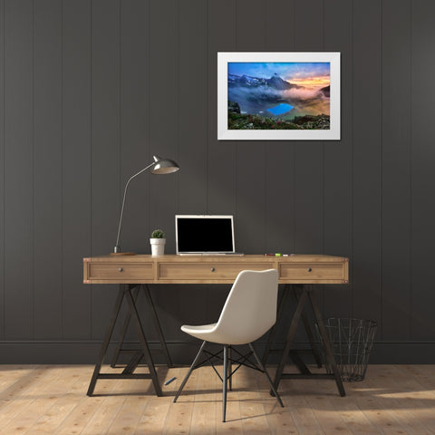 Colorado Paradise White Modern Wood Framed Art Print by Xu, Mei