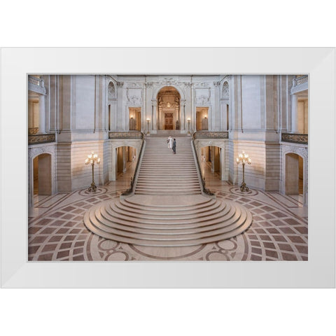 Qi Doq White Modern Wood Framed Art Print by Doyle, Renee