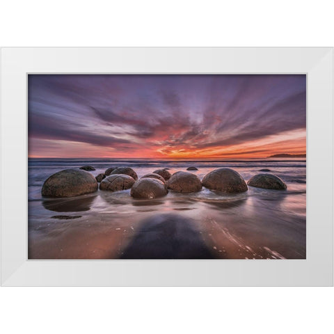 The Barrier White Modern Wood Framed Art Print by Agazzi, Andreas