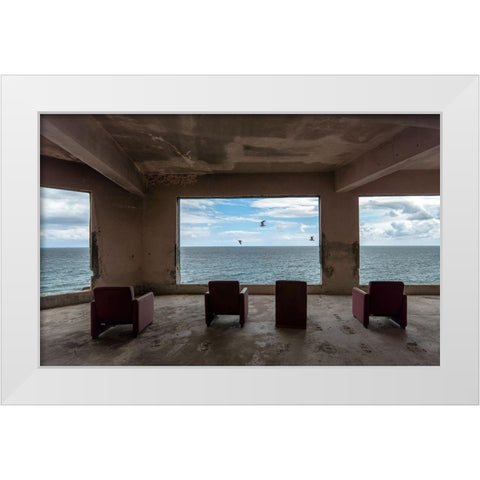 Cinema White Modern Wood Framed Art Print by Dong Hee, Han