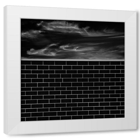 Brick Wall White Modern Wood Framed Art Print by Claes, Gilbert
