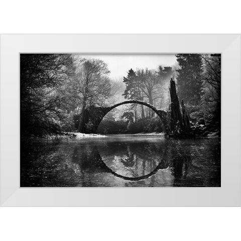 Devils Bridge - Ii White Modern Wood Framed Art Print by Kreiten, Mike