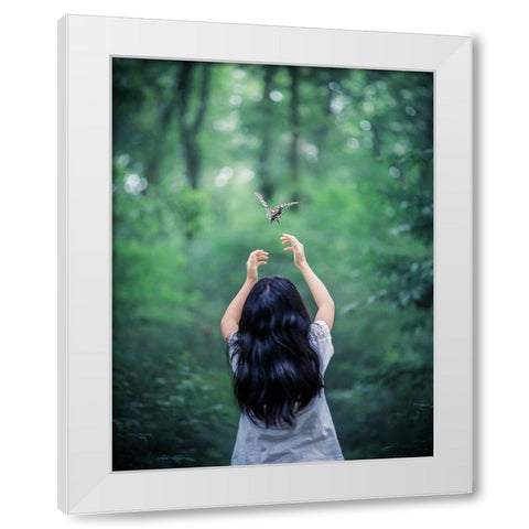 A Little More White Modern Wood Framed Art Print by Suzuki, Takashi