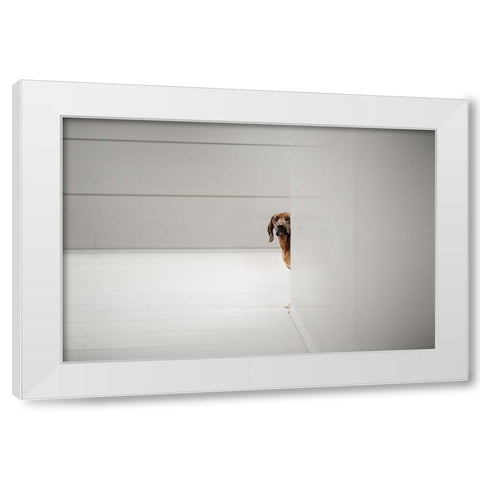 Minimalismus White Modern Wood Framed Art Print by Willers, Heike