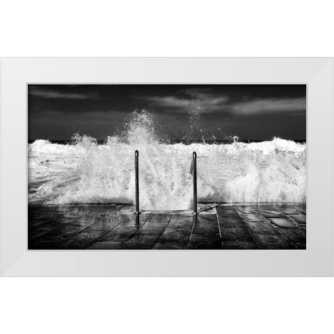 I Need The Sea... White Modern Wood Framed Art Print by Polo, Piera