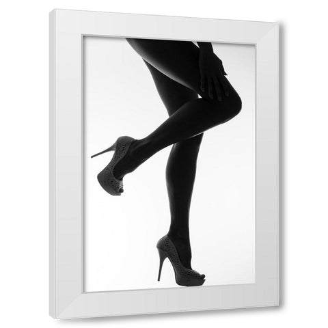 The Sweet Caress Of Twilight White Modern Wood Framed Art Print by Lagandre Transgressed, Thierry