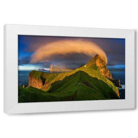 Mulafossur White Modern Wood Framed Art Print by Kruczynski, Wojciech