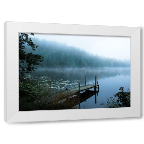 Moody morning White Modern Wood Framed Art Print by Lindsten, Christian