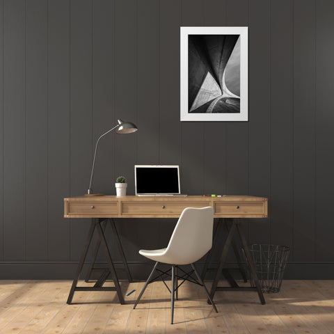 Heavy Concrete White Modern Wood Framed Art Print by Van De, Jeroen