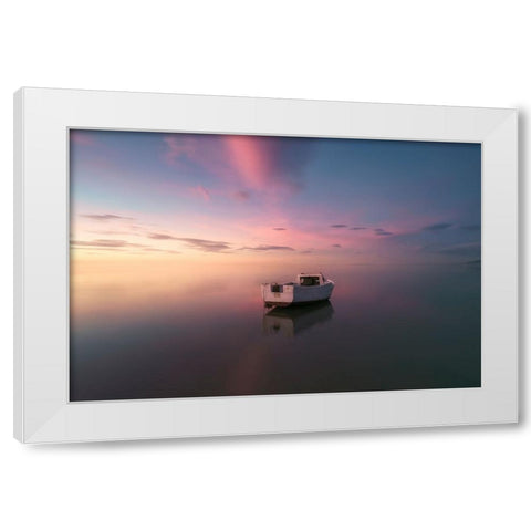 Tarragona Delta Del Ebre Alone White Modern Wood Framed Art Print by joanaduenas