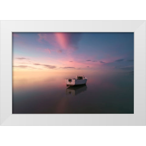 Tarragona Delta Del Ebre Alone White Modern Wood Framed Art Print by joanaduenas