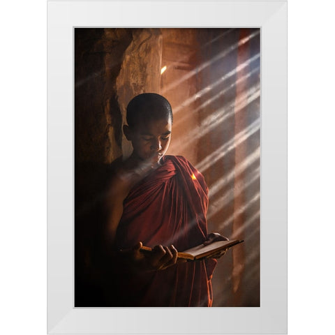 Novice White Modern Wood Framed Art Print by Eichelberg, Amnon