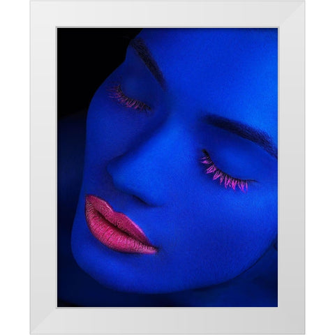 Still Got The Blues White Modern Wood Framed Art Print by Mahfuz, James