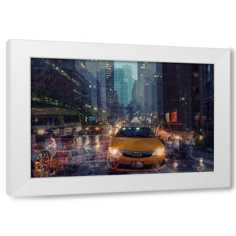 NYC 4 White Modern Wood Framed Art Print by Della Latta, Massimo