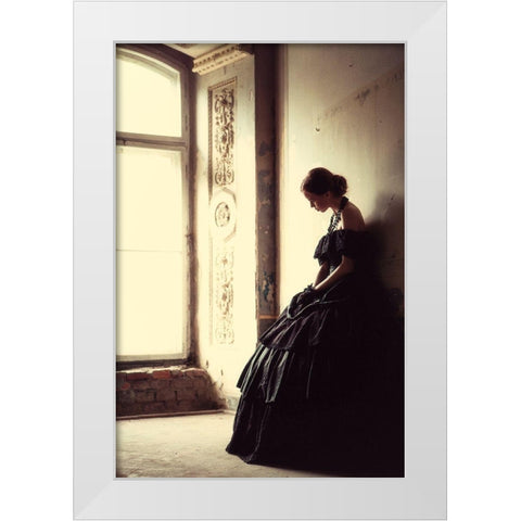 The Soft Touch Of Decadency White Modern Wood Framed Art Print by Russocka, Magdalena