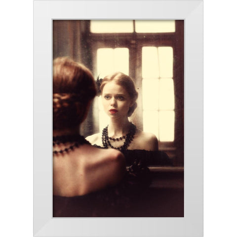 The Soft Touch Of Decadency White Modern Wood Framed Art Print by Russocka, Magdalena