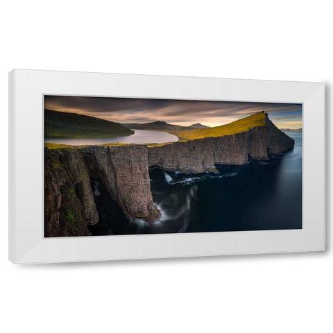 Sorvagsvatn White Modern Wood Framed Art Print by Kruczynski, Wojciech
