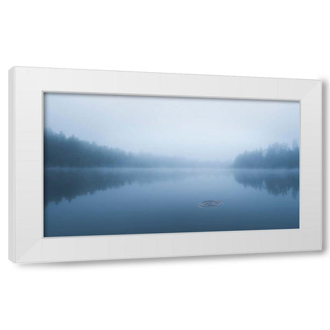 Ripple In The Water White Modern Wood Framed Art Print by Lindsten, Christian