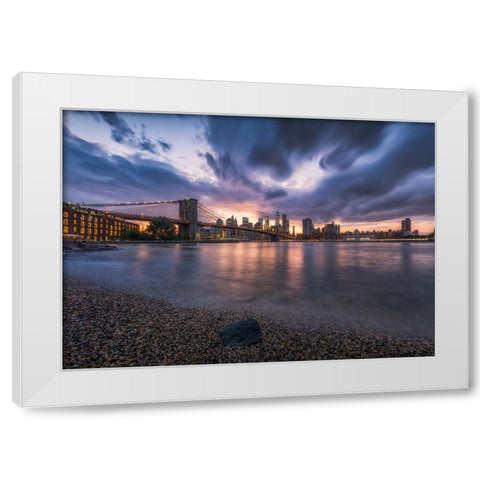 Under the storm White Modern Wood Framed Art Print by Chen, Johnny