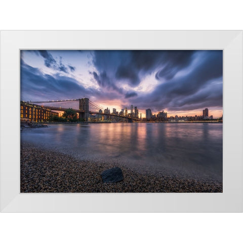 Under the storm White Modern Wood Framed Art Print by Chen, Johnny