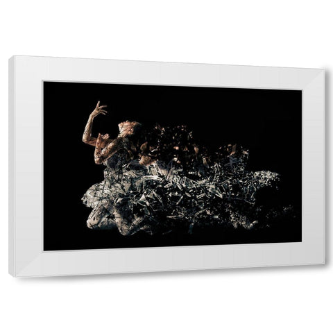 Crack White Modern Wood Framed Art Print by Wibisono, Rullyanto