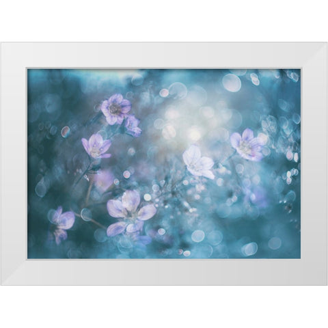 NatureS Jewelry White Modern Wood Framed Art Print by Devos, Delphine