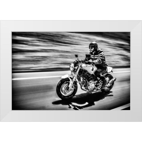 The Motorcycle Diaries White Modern Wood Framed Art Print by Fernandez Munoz, Alejandro