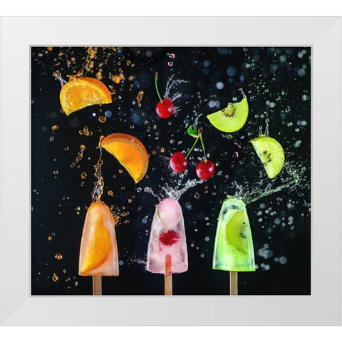 Action Popsicle Collection White Modern Wood Framed Art Print by Belenko, Dina