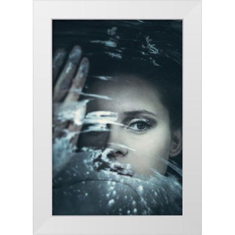 Viola White Modern Wood Framed Art Print by Russocka, Magdalena