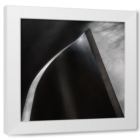 Curved Steel White Modern Wood Framed Art Print by Claes, Gilbert
