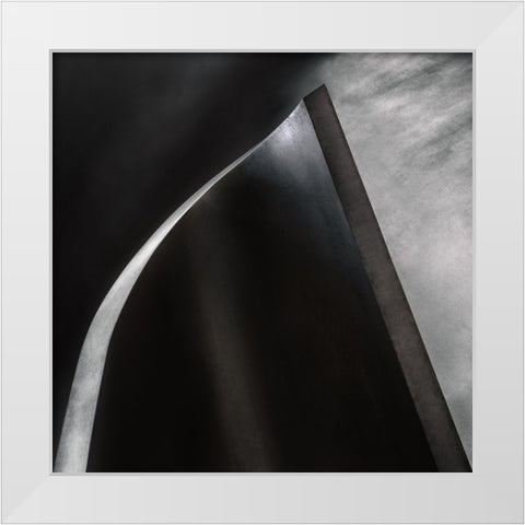 Curved Steel White Modern Wood Framed Art Print by Claes, Gilbert