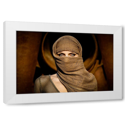 Untitled White Modern Wood Framed Art Print by Sotnik, Oleg