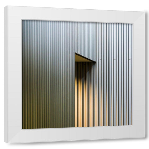 Light Drop White Modern Wood Framed Art Print by Van Son, Greetje