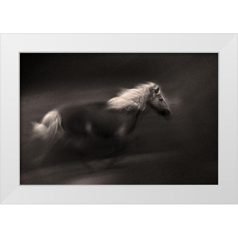 Wind And Earth Power White Modern Wood Framed Art Print by Benezech, Martine