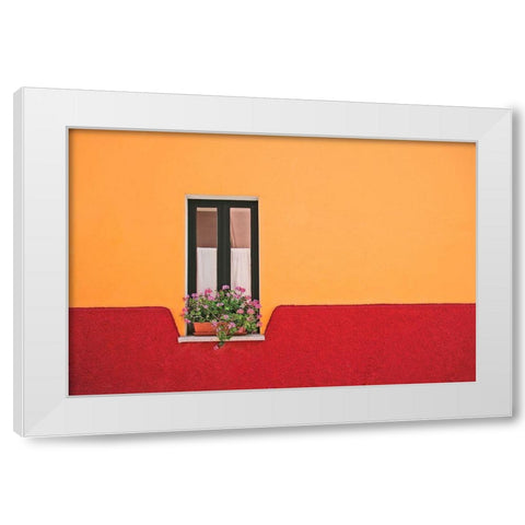 Window Flower White Modern Wood Framed Art Print by Endermann, Rolf