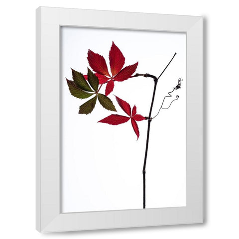 Simple White Modern Wood Framed Art Print by Lagandre Transgressed, Thierry