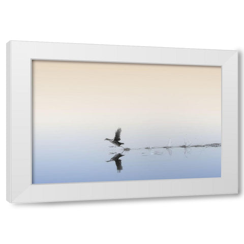 Untitled White Modern Wood Framed Art Print by Or, Keren