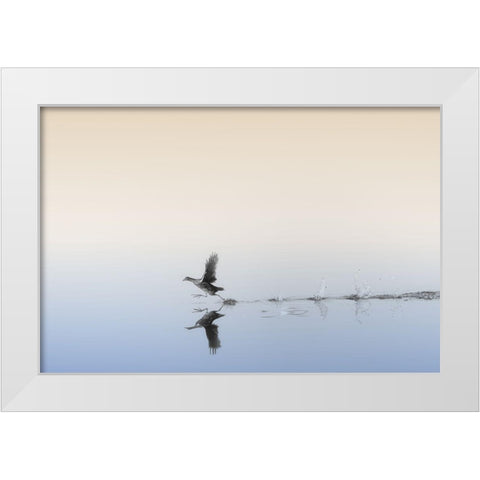 Untitled White Modern Wood Framed Art Print by Or, Keren
