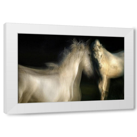 Grace White Modern Wood Framed Art Print by Malovrh, Milan