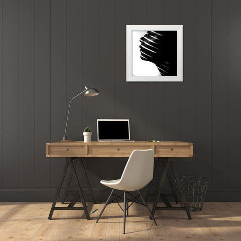 Put White Modern Wood Framed Art Print by Wahyu Adi, Bonifasius