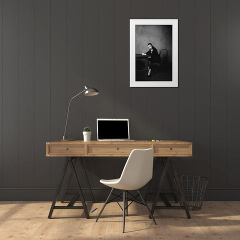 Untitled White Modern Wood Framed Art Print by Semenihina, Yuliya