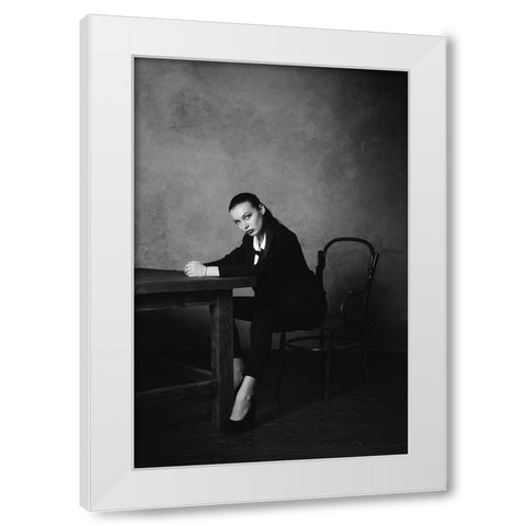 Untitled White Modern Wood Framed Art Print by Semenihina, Yuliya