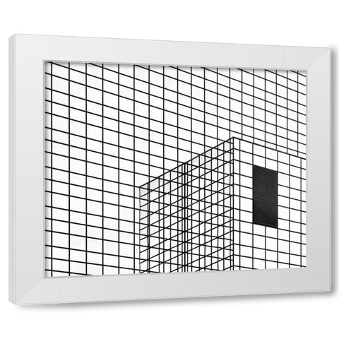 The Black Plane White Modern Wood Framed Art Print by Van Son, Greetje