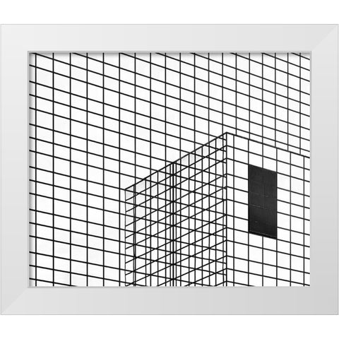 The Black Plane White Modern Wood Framed Art Print by Van Son, Greetje