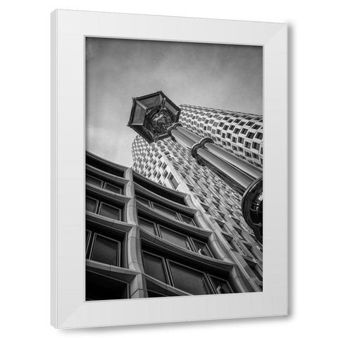 Street Light White Modern Wood Framed Art Print by Pfeiffer, Peter