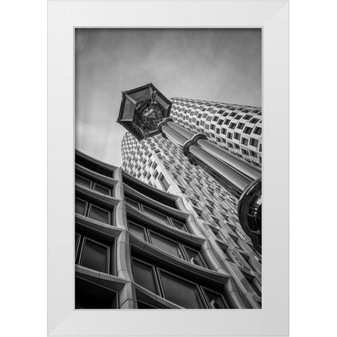 Street Light White Modern Wood Framed Art Print by Pfeiffer, Peter