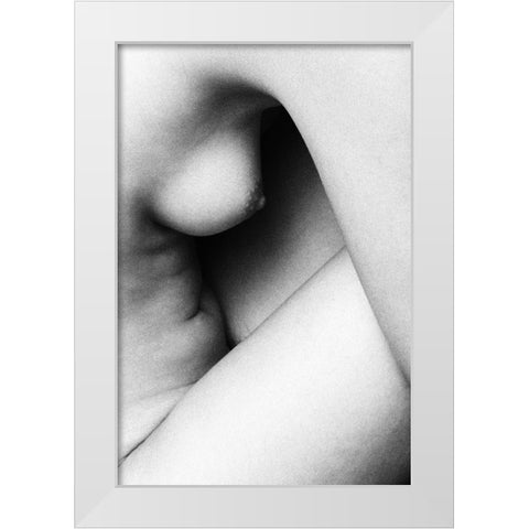 Shapes White Modern Wood Framed Art Print by McCracken, David