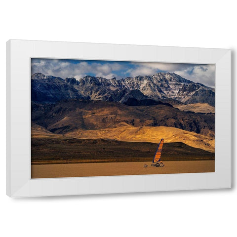 Wind Runner White Modern Wood Framed Art Print by Jacobs, Lydia